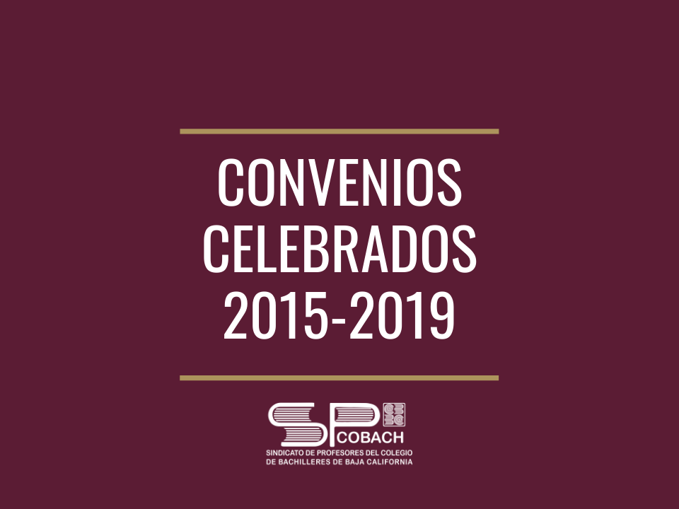 Convenios Celebrados 2015-2019